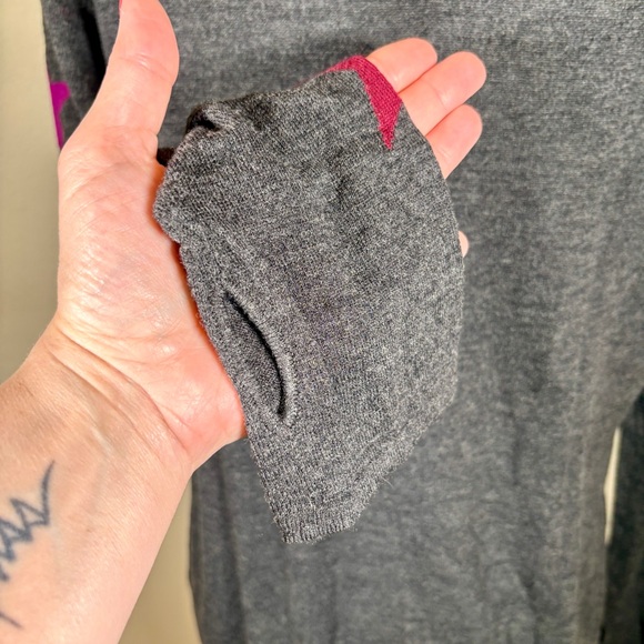 WYSE London 100% Cashmere Gray Sweater Size Medium - Picture 5 of 7